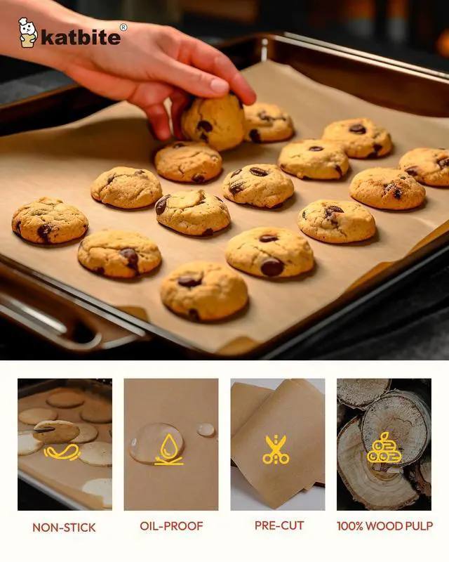 Alt view image 4 of 7 - 120 Pcs Parchment Paper Baking Sheets, 12x16 Inch, Heavy Duty