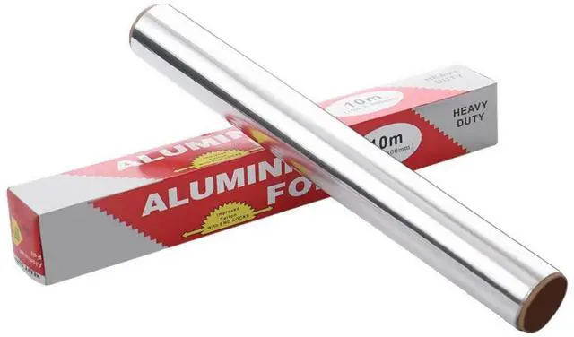 Main image of Roll Pack Aluminum Foil, 10 Meters/32.8 Feet 10 Microns Thick, Food Grade Tin Foil