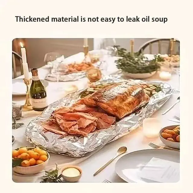Alt view image 2 of 6 - Roll Pack Aluminum Foil, 10 Meters/32.8 Feet 10 Microns Thick, Food Grade Tin Foil
