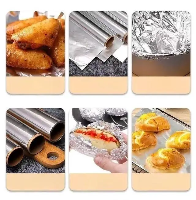 Alt view image 4 of 6 - Roll Pack Aluminum Foil, 10 Meters/32.8 Feet 10 Microns Thick, Food Grade Tin Foil