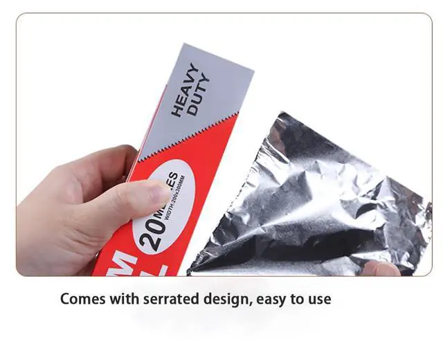 Alt view image 5 of 6 - Roll Pack Aluminum Foil, 10 Meters/32.8 Feet 10 Microns Thick, Food Grade Tin Foil