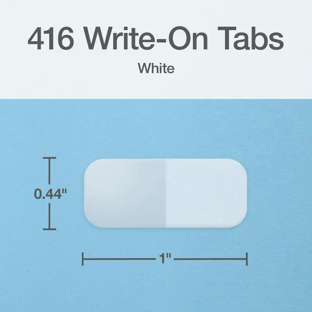 Alt view image 2 of 7 - RTG31010, Permanent Stick Write-On Index Tabs, 416 / Pack, White, (Pack of 1)