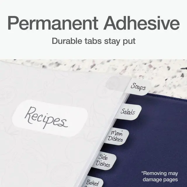 Alt view image 4 of 7 - RTG31010, Permanent Stick Write-On Index Tabs, 416 / Pack, White, (Pack of 1)