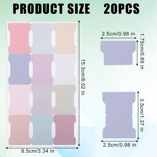 Alt view image 2 of 7 - 20 Sheets/240 Pieces Sticky Index Tabs, Double Sided Book Page Markers Tabs Blank Monthly Tabs Writable Sticky Notes Flags Self Adhesive Planner Stickers for Labeling