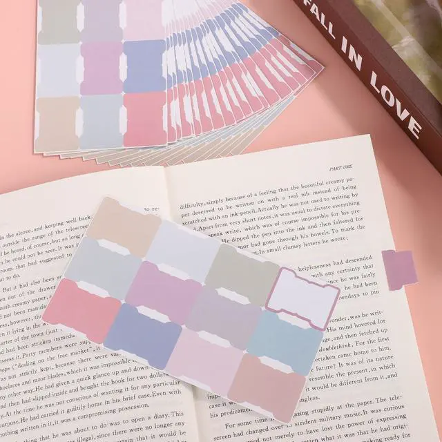 Alt view image 3 of 7 - 20 Sheets/240 Pieces Sticky Index Tabs, Double Sided Book Page Markers Tabs Blank Monthly Tabs Writable Sticky Notes Flags Self Adhesive Planner Stickers for Labeling
