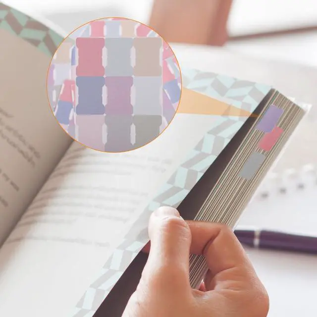 Alt view image 7 of 7 - 20 Sheets/240 Pieces Sticky Index Tabs, Double Sided Book Page Markers Tabs Blank Monthly Tabs Writable Sticky Notes Flags Self Adhesive Planner Stickers for Labeling