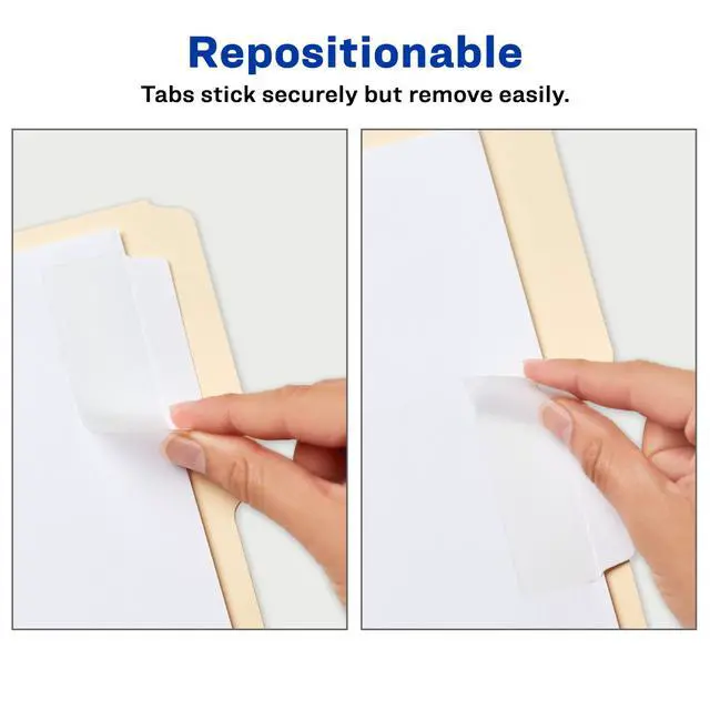 Alt view image 3 of 7 - Ultra Tabs®, File Tabs, 3" x 1.5", 2-Side Writable, White, Self-Adhesive, 24 Per Pack, 48 Total (2-Pack of 74776)