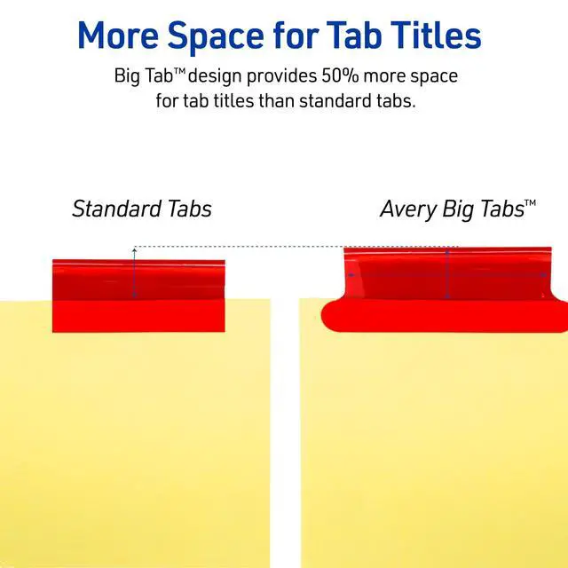 Alt view image 4 of 6 - Binder Dividers - 5-Tab Insertable Multicolor Big Tabs for Binders, 6 Sets of Dividers (11109)