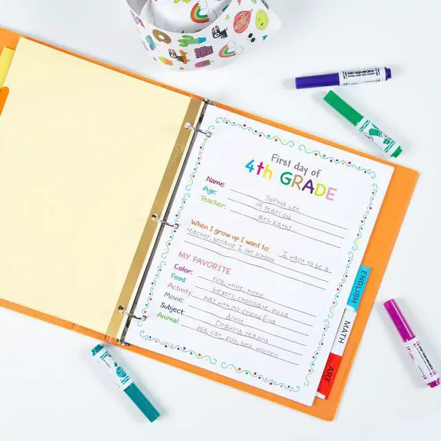 Alt view image 6 of 6 - Binder Dividers - 5-Tab Insertable Multicolor Big Tabs for Binders, 6 Sets of Dividers (11109)
