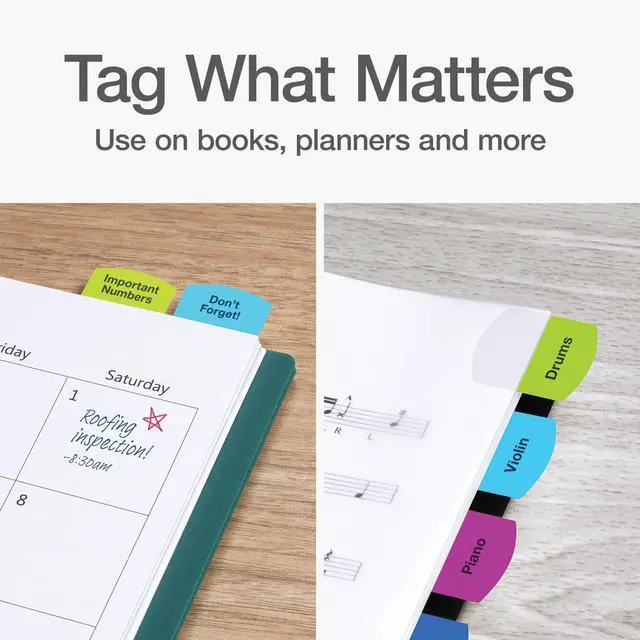 Alt view image 6 of 7 - Laser Printable Tabs, Permanent Index Tabs, Customizable Adhesive Labels, Assorted Tropical Colors, 1.125" x 1.25", 375 Per Pack (1006789)