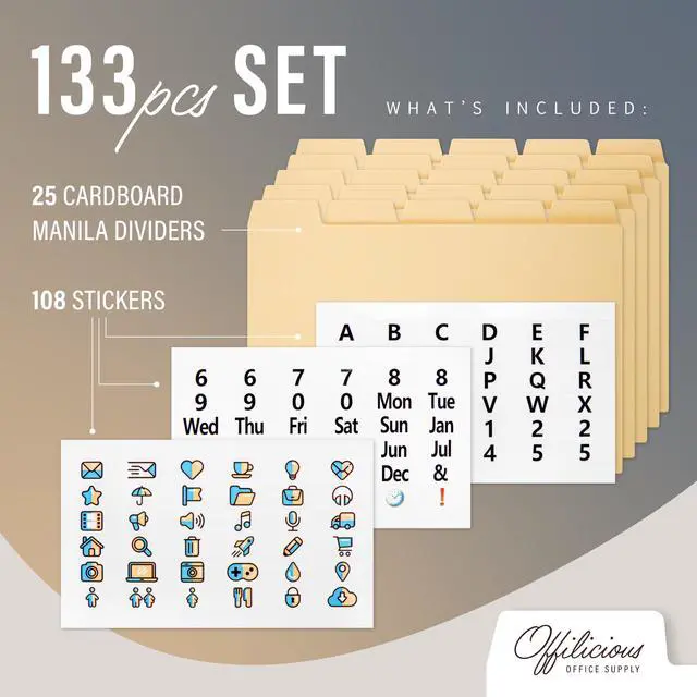 Alt view image 2 of 7 - 4x6 Index Card Dividers with Tabs, Recipe Card Box Organizer Dividers 4 x 6