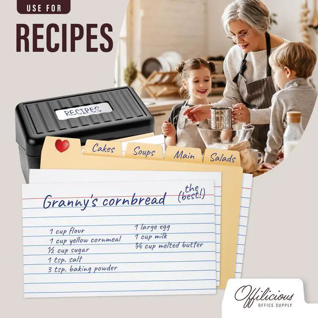 Alt view image 7 of 7 - 4x6 Index Card Dividers with Tabs, Recipe Card Box Organizer Dividers 4 x 6