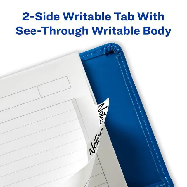 Alt view image 5 of 7 - Margin Ultra Tabs®, 2.5" x 1", 2-Side Writable, White, 24 Repositionable Page Tabs (74789)