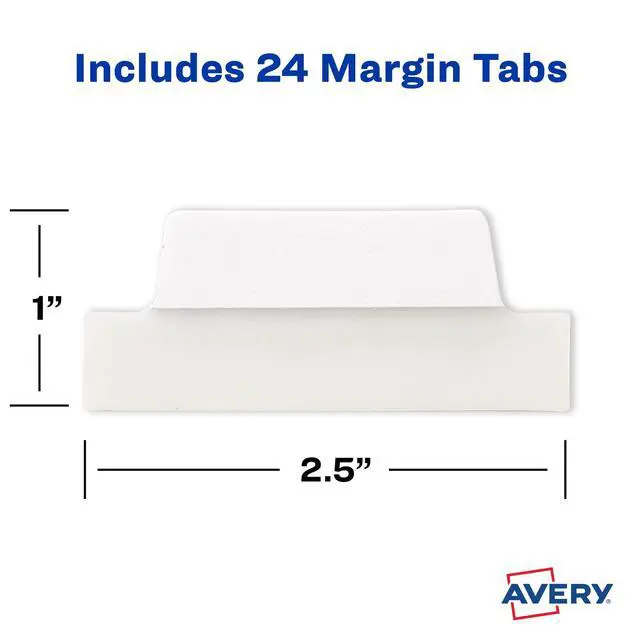 Alt view image 7 of 7 - Margin Ultra Tabs®, 2.5" x 1", 2-Side Writable, White, 24 Repositionable Page Tabs (74789)
