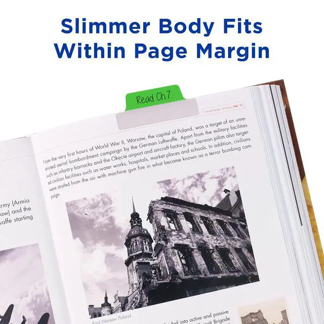 Alt view image 2 of 6 - Margin Ultra Tabs®, 2.5" x 1", 2-Side Writable, Assorted Colors, 24 Repositionable Page Tabs (74768)
