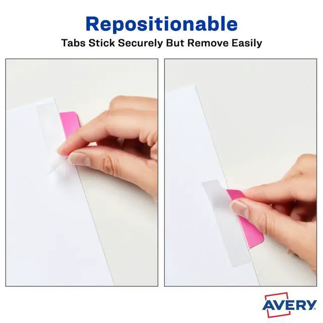 Alt view image 3 of 7 - Margin Ultra Tabs, 2.5" x 1", 2-Side Writable, Assorted Neon Color, 24 Repositionable Page Tabs (74767)