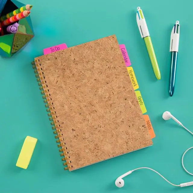 Alt view image 6 of 7 - Margin Ultra Tabs, 2.5" x 1", 2-Side Writable, Assorted Neon Color, 24 Repositionable Page Tabs (74767)