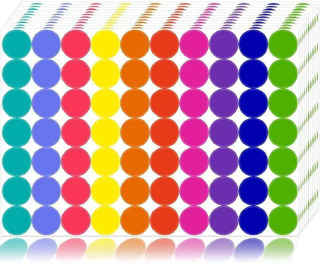 Main image of 1400 PCS Colored Dot Stickers Round Color Coding Labels Classroom Must Haves, Circle Dots Labels Price Stickers Polka Circle Dot Stickers Label Stickers for Kids Office, Classroom Decor, Papers Etc