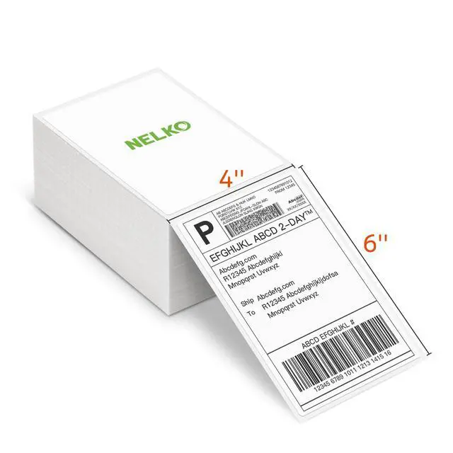 Alt view image 3 of 7 - 4x6 Thermal Labels Fanfold, 500 Shipping Labels for Label Printer