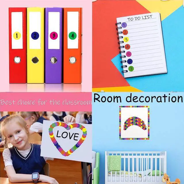Alt view image 6 of 7 - 4000 PCS 3/4" Colored Dot Stickers Circle Color Coding Labels, 8 Color Style Colorful Coding Label Sticker for Office, Student Classroom(8 Rolls, 3/4 Inches)