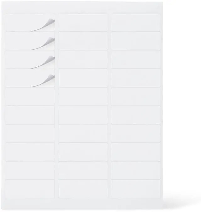 Main image of Printable Address Labels, White, 1" x 2-5/8", 3000 Blank Mailing Labels