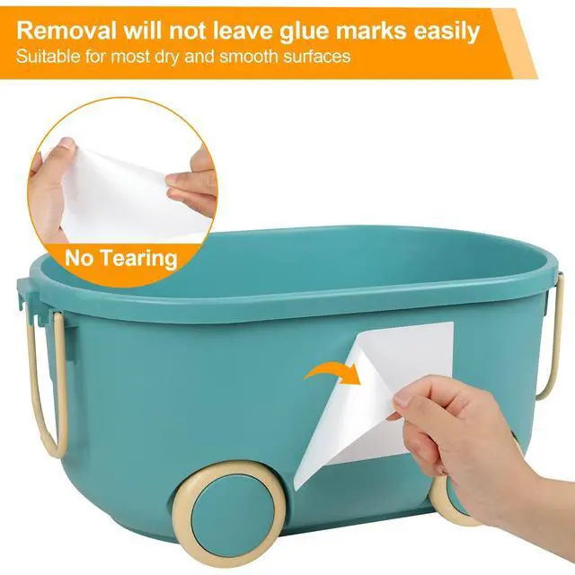 Alt view image 5 of 7 - 150 Pcs Labels for Storage Bins, 6 X 4 Inch Removable Labels for Storage Bins, Tear Resistant No Residue Storage Bin Label, Matte White Blank Box Label for School, Home, Business