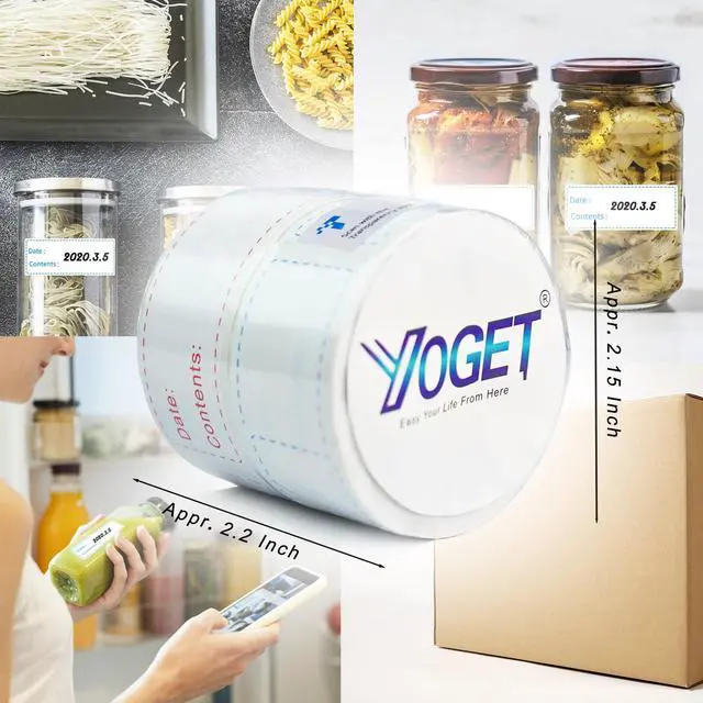 Alt view image 7 of 7 - 300pcs Removable Freezer Labels, 1 x 3 Inch Food Labels, Refrigerator Freezer Tape Label Easy Clean Leaves No Residue, 2 Color Label Stickers Roll