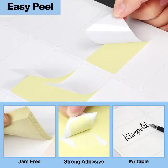 Alt view image 4 of 7 - 3000 Pcs 1" x 2-5/8" 30 Up Shipping Labels for Inkjet & Laser