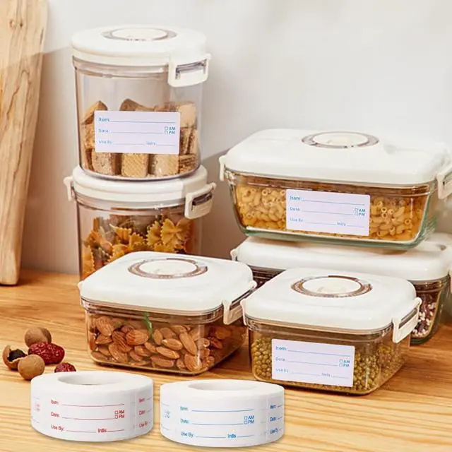 Alt view image 5 of 6 - 2 Rolls 1000 Pieces Removable Food Labels, 1 x 2 Inch