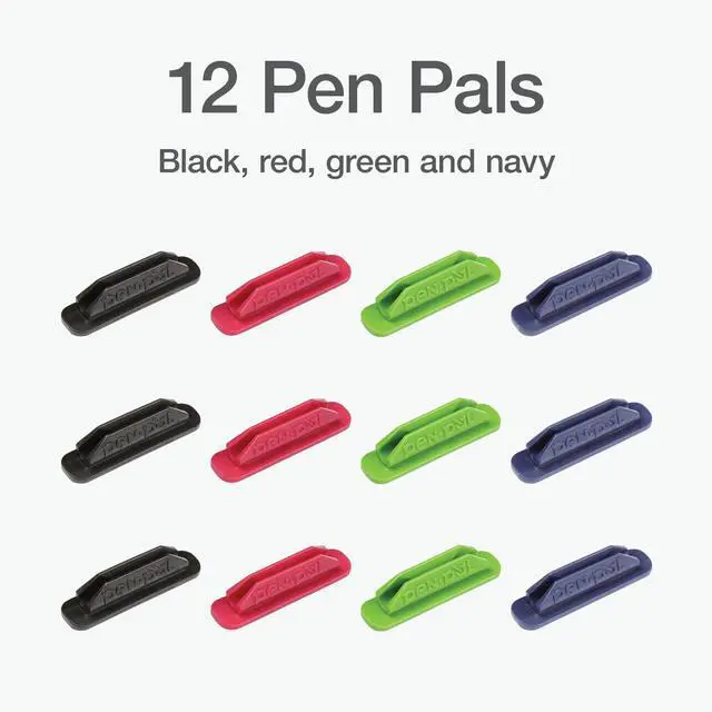 Alt view image 2 of 7 - Pen Pal Pen Holders, Flexible Pen Holder, Writing Tool Organizer, Office and Teacher Supplies, Sticks to Clipboards, Asst Colors, 12 Pack (1009285)