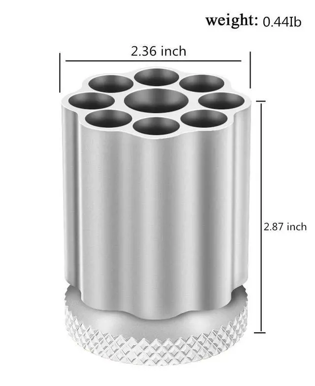 Alt view image 5 of 6 - Rotating Revolver Pen Holder, Gun Cylinder Pen Holders, Favorite Pencil Holder and Perfect Stationery Supplies (Silver)