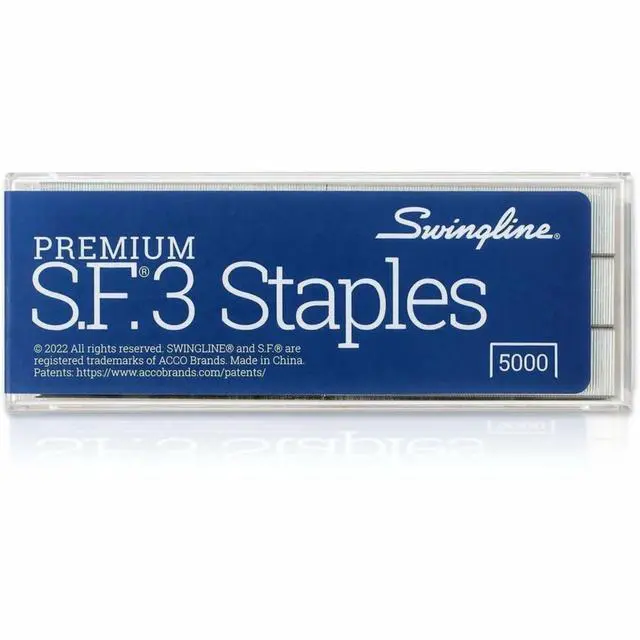 Alt view image 6 of 7 - Staples, S.F. 3, Premium for Desktop Staplers, 1/4" Length, 105/Strip, 5000/Box, Jam Free, Half Strip (35440)
