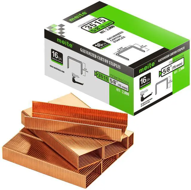 Main image of Carton Closing Staples 1-3/8" Wide Crown 5/8" Leg 2,000PCS