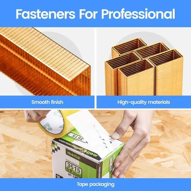 Alt view image 3 of 7 - Carton Closing Staples 1-3/8" Wide Crown 5/8" Leg 2,000PCS