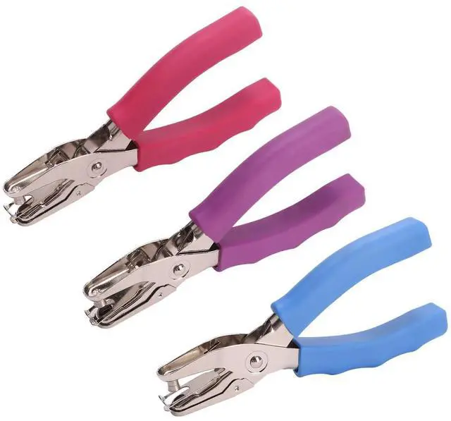 Main image of 1 Hole Punch 1/4 inch of Single Whole Punchwith Soft Grip Handles, with 6 Sheet Capacity, Perfect for Home Office School Supplies.3 PCS