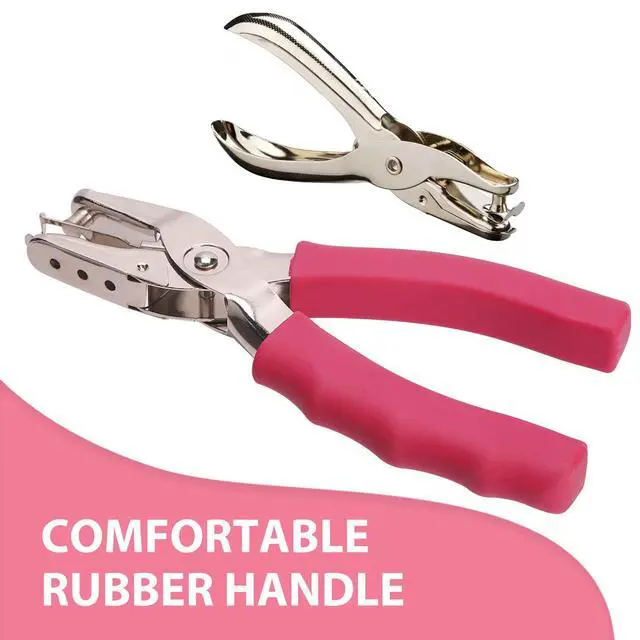 Alt view image 2 of 7 - 1 Hole Punch 1/4 inch of Single Whole Punchwith Soft Grip Handles, with 6 Sheet Capacity, Perfect for Home Office School Supplies.3 PCS