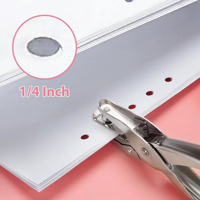 Alt view image 3 of 7 - 1 Hole Punch 1/4 inch of Single Whole Punchwith Soft Grip Handles, with 6 Sheet Capacity, Perfect for Home Office School Supplies.3 PCS