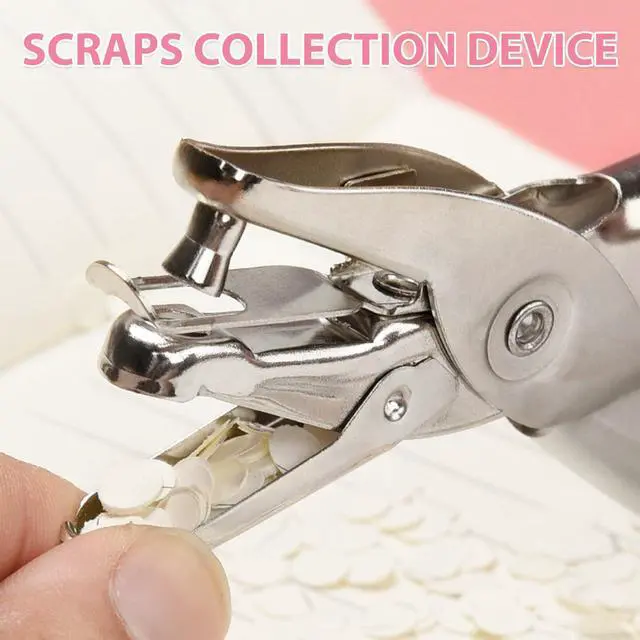 Alt view image 4 of 7 - 1 Hole Punch 1/4 inch of Single Whole Punchwith Soft Grip Handles, with 6 Sheet Capacity, Perfect for Home Office School Supplies.3 PCS