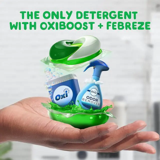 Alt view image 2 of 7 - Flings Laundry Detergent Pacs with Odor Defense, 112 Count, Super Fresh Blast Scent, HE 3in1 with Febreze and Oxi