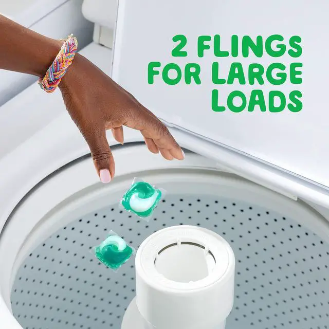 Alt view image 6 of 7 - Flings Laundry Detergent Pacs with Odor Defense, 112 Count, Super Fresh Blast Scent, HE 3in1 with Febreze and Oxi