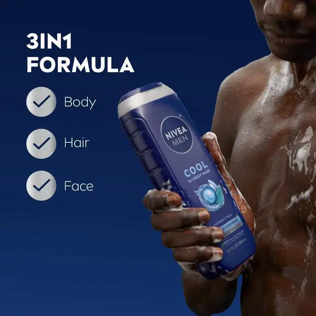 Alt view image 3 of 7 - Cool 3-in-1 Body Wash with Menthol, Multipack, 3 x 16.9 FL OZ