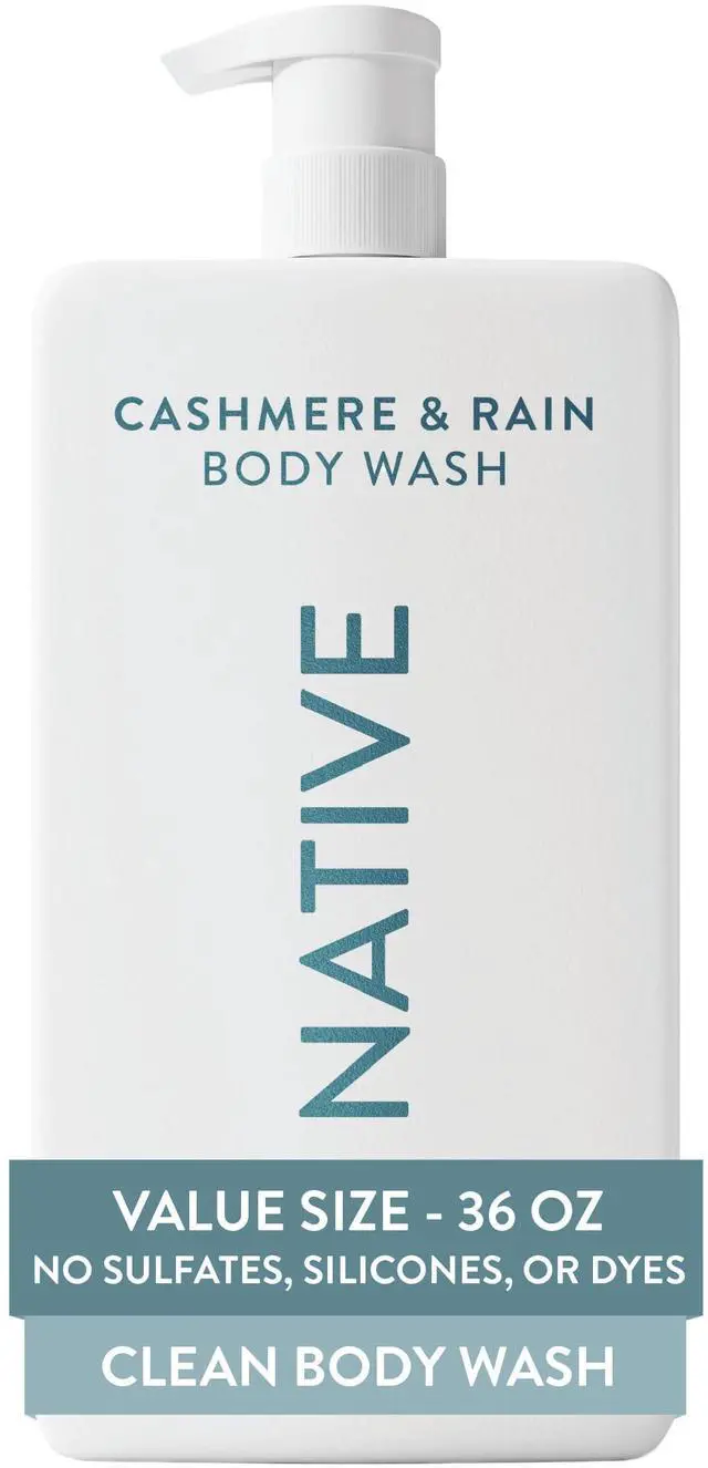 Main image of Body Wash for Women & Men, Cashmere & Rain, 36 oz Pump Bottle, Sulfate-Free & Gentle