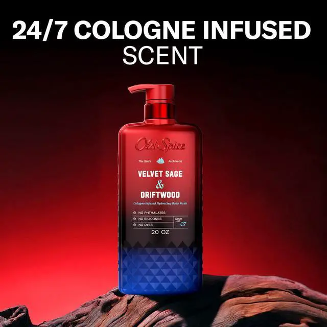 Alt view image 2 of 7 - Body Wash for Men, The Spice Alchemist Collection, 24/7 Cologne Infused Hydration, No Trade Off Formula, Free of Phthalates Silicones & Dyes, Velvet Sage + Driftwood Scent, 20 oz