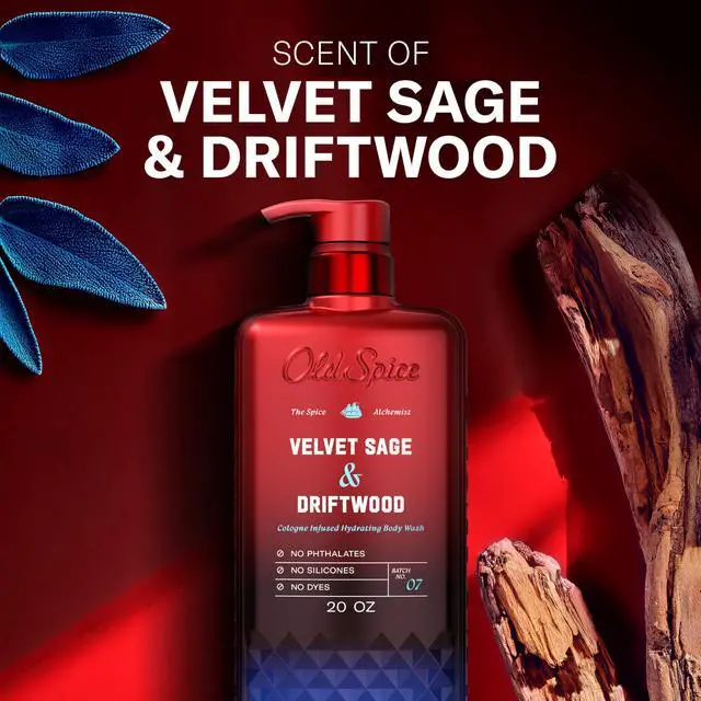 Alt view image 4 of 7 - Body Wash for Men, The Spice Alchemist Collection, 24/7 Cologne Infused Hydration, No Trade Off Formula, Free of Phthalates Silicones & Dyes, Velvet Sage + Driftwood Scent, 20 oz