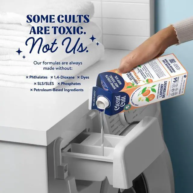 Alt view image 3 of 7 - Ultra Concentrated Liquid Laundry Detergent, 192 loads (96 oz), Long Lasting Scent, 90% Less Plastic, No Harsh Chemicals, Orange Blossom, Defeats Stains & Odors, HE/Standard Compatible