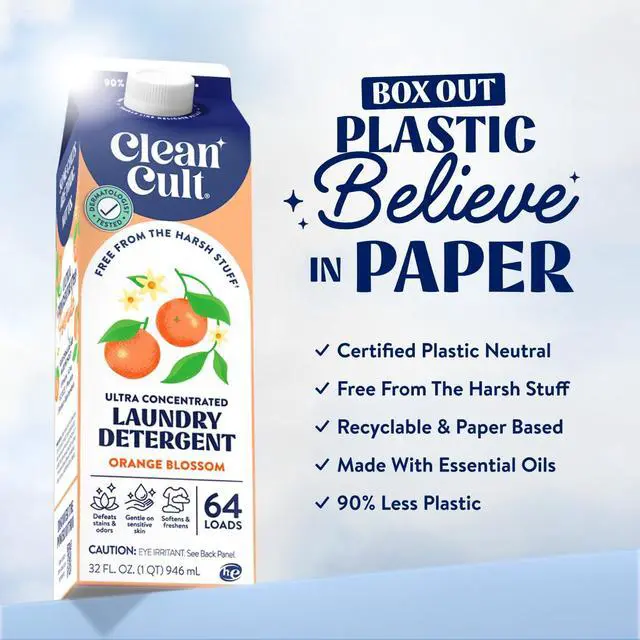 Alt view image 4 of 7 - Ultra Concentrated Liquid Laundry Detergent, 192 loads (96 oz), Long Lasting Scent, 90% Less Plastic, No Harsh Chemicals, Orange Blossom, Defeats Stains & Odors, HE/Standard Compatible