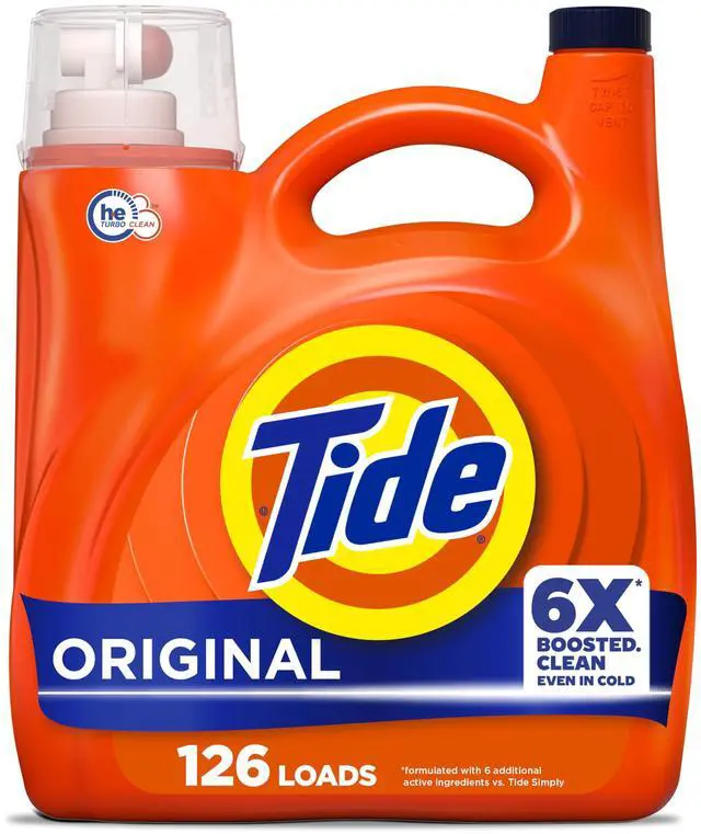 Main image of Liquid Laundry Detergent, Original Scent, 126 Loads, 158 fl oz, Boosted Clean even in cold water, laundry soap, concentrated liquid detergent