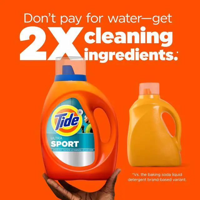 Alt view image 2 of 5 - Ultra Sport Liquid Laundry Detergent, 92 fl oz, 65 Loads, Laundry Detergent Liquid with Advanced Sweat plus Stain Fighters