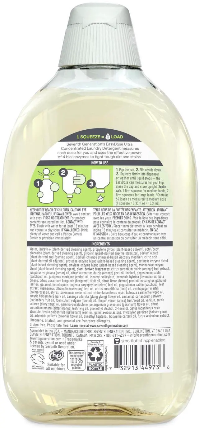 Alt view image 2 of 7 - Laundry Detergent Ultra Concentrated Clean Scent oz 2 Pack 132 Loads, Clear, Power Plus, 23.1 Ounce