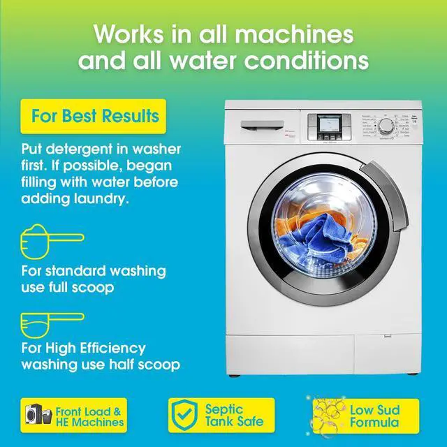 Alt view image 5 of 6 - - HE Natural Laundry Detergent Clear and Free of Fillers and Chemicals - Sensitive Washing Detergent Safe for Babies - Laundry Detergent, 100 oz (160 loads)